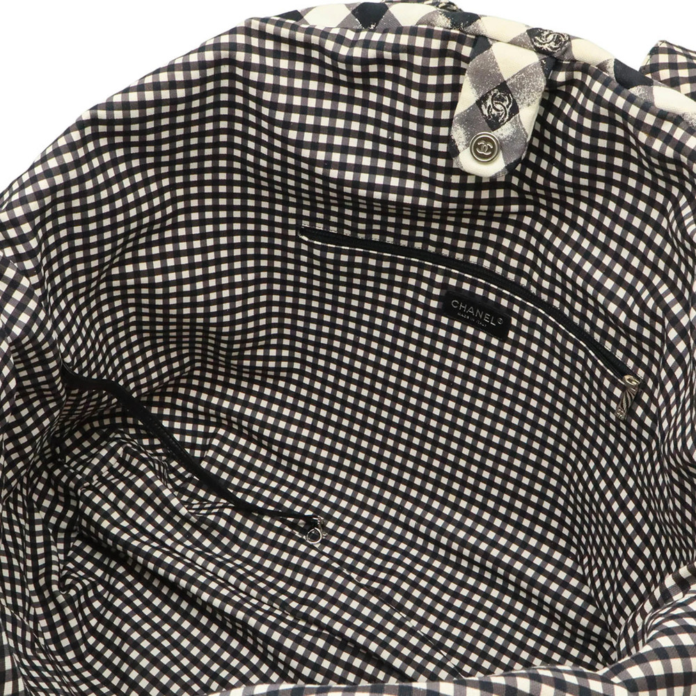 CHANEL Black Canvas Logo Tote Bag - Picture 7 of 10